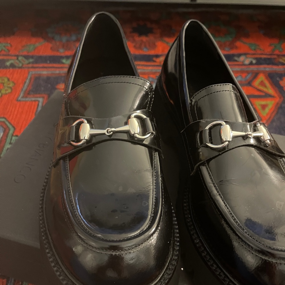Black Patent Leather Loafers Tony Bianco